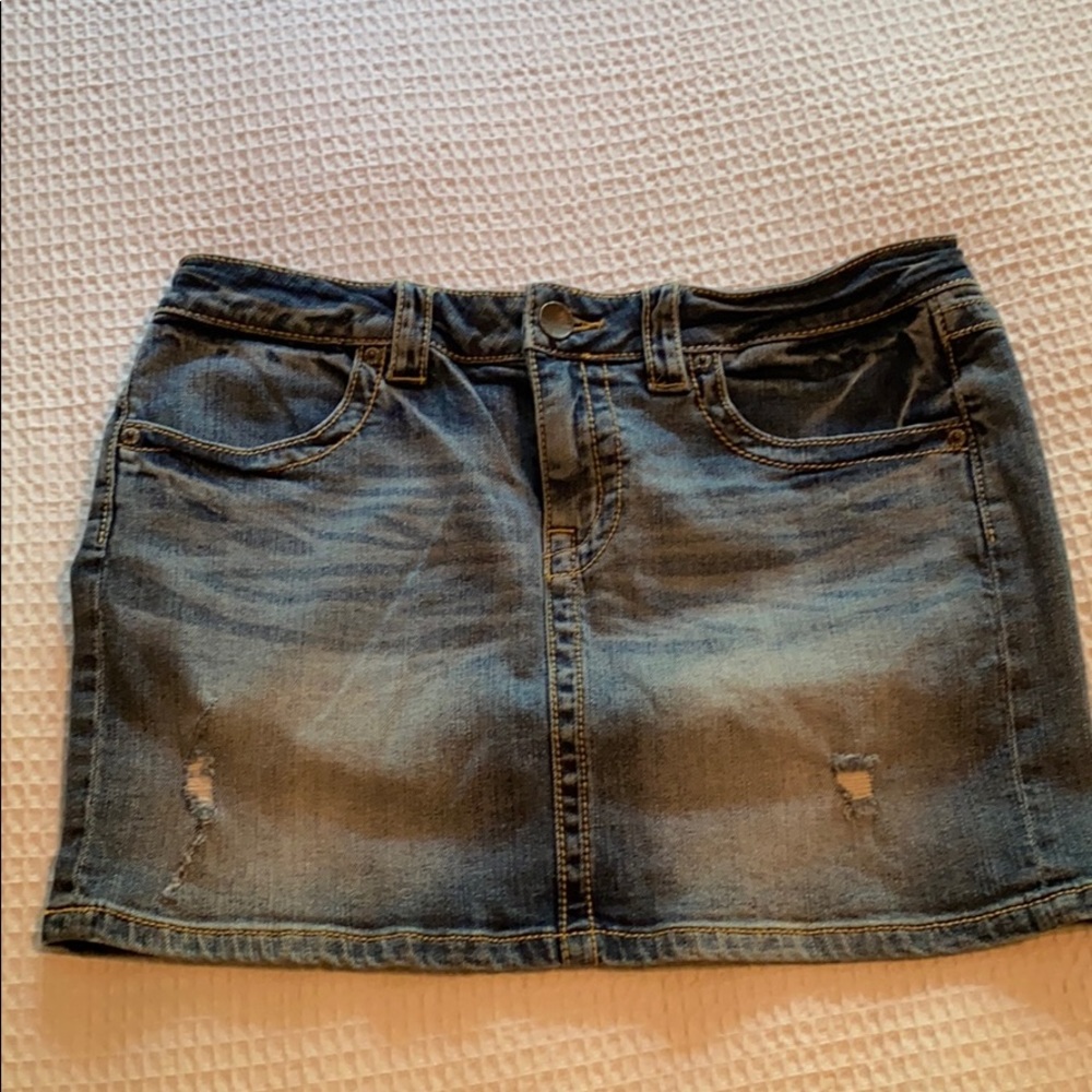 Mini jean skirt